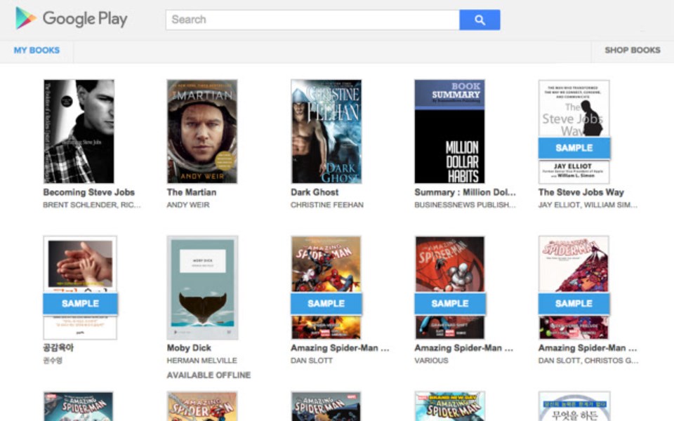 Google Play Books Library
