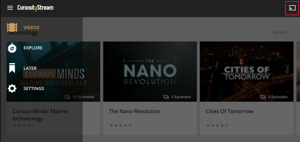 Cast with Chromecast