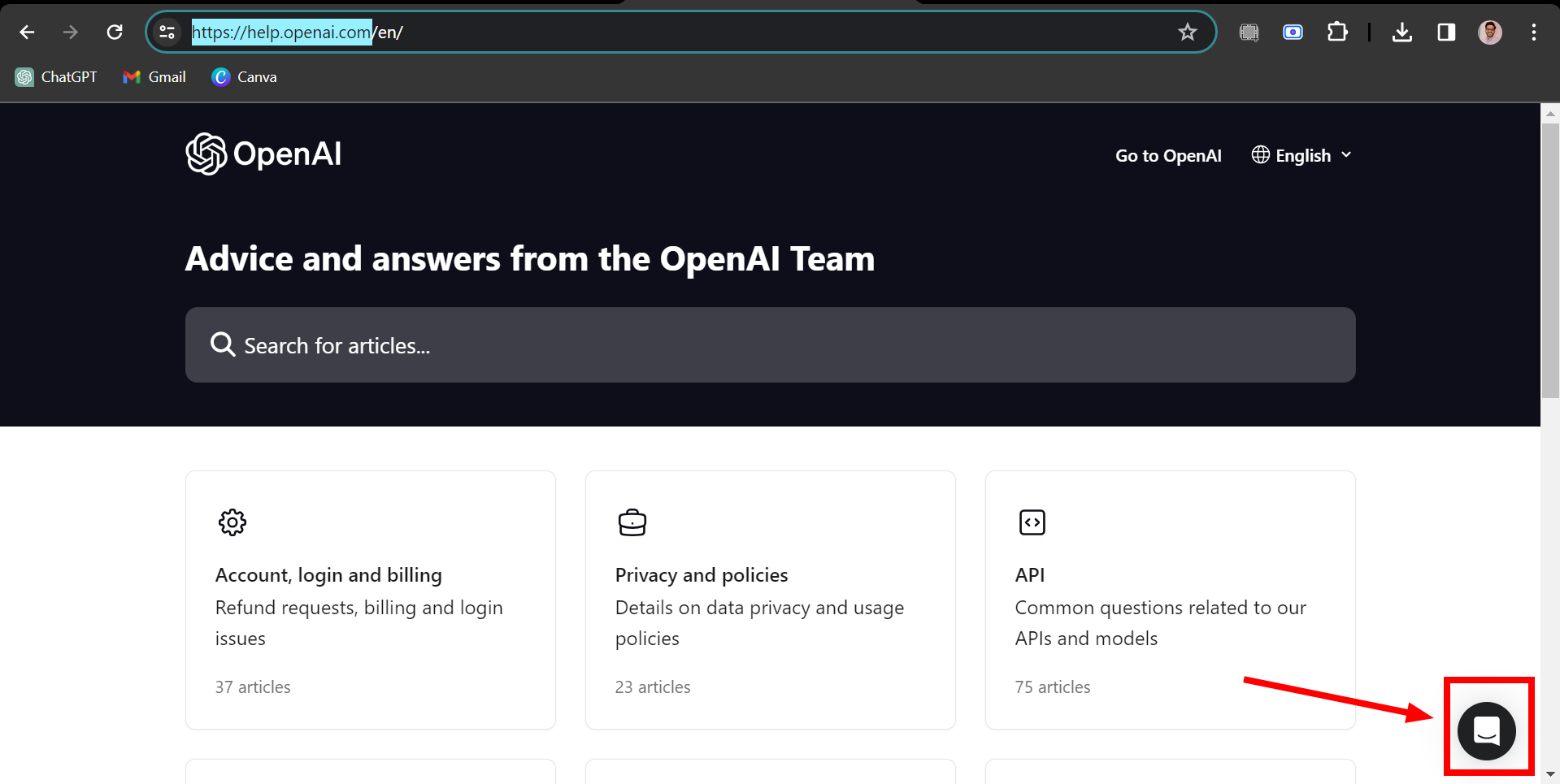 click the chat bubble icon
