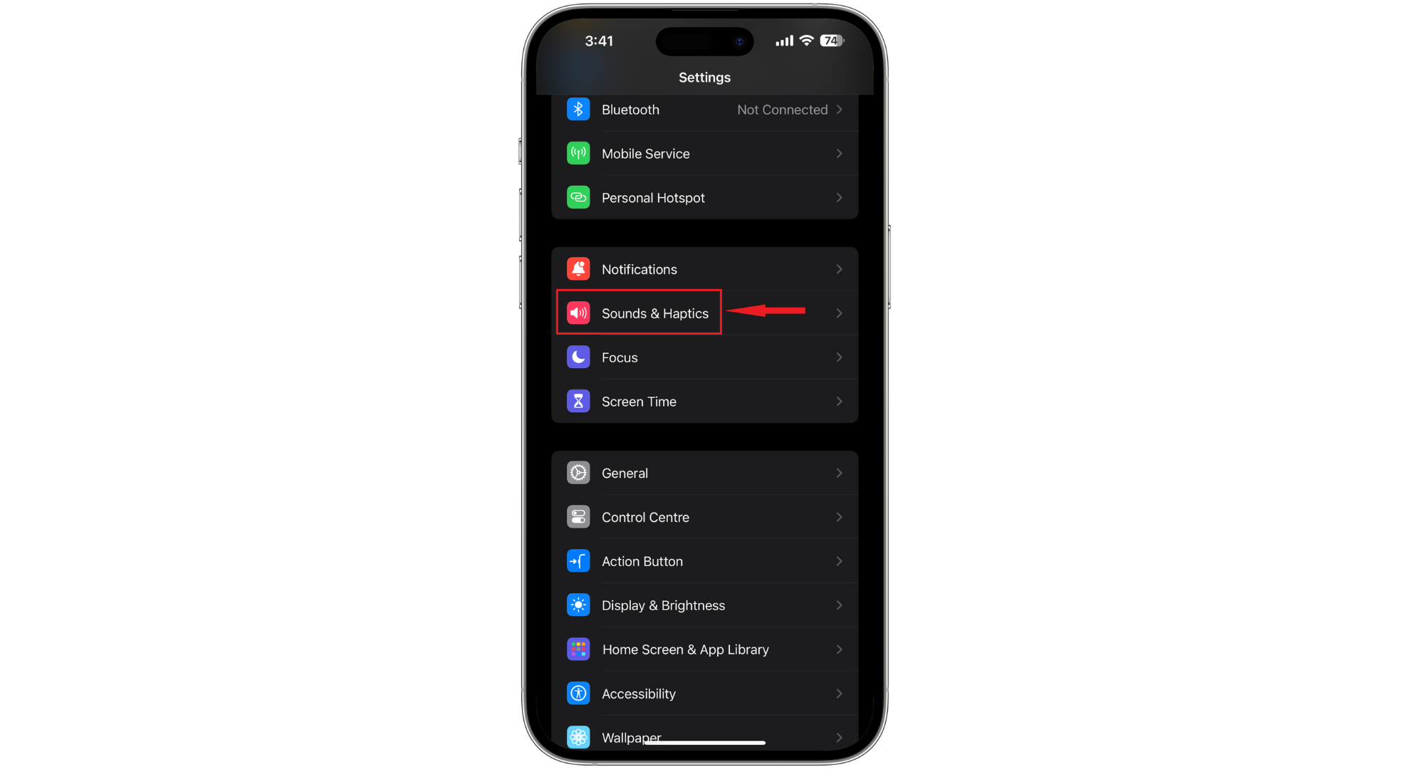 Go to Sounds & Haptics