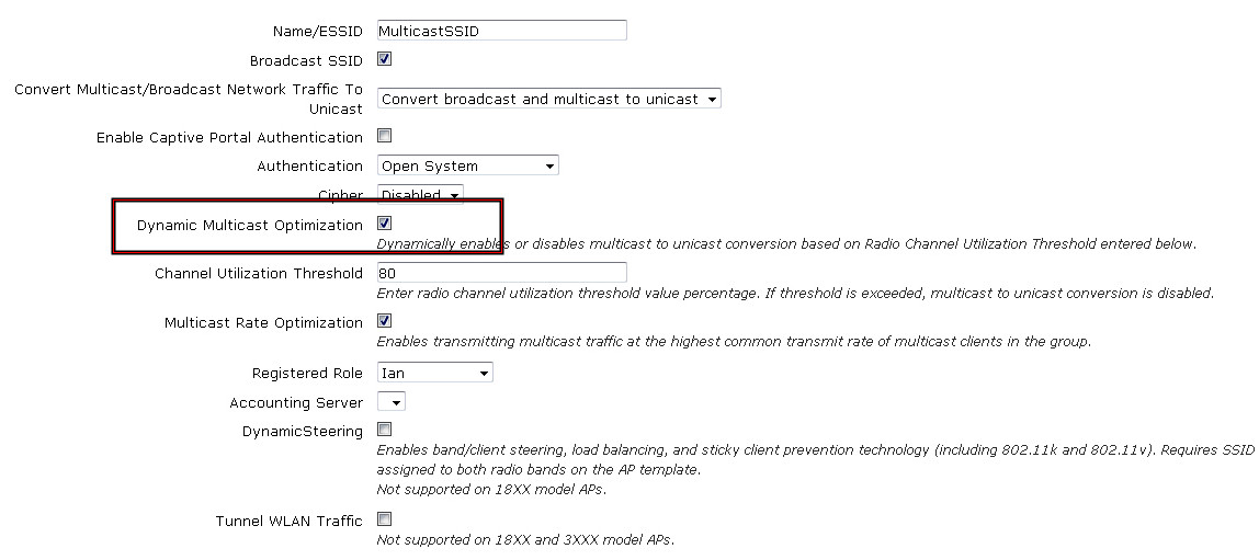Disable Dynamic Multicast Optimization