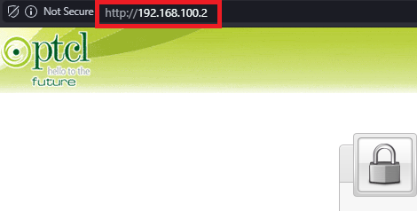 Entering the router's IP address in a browser