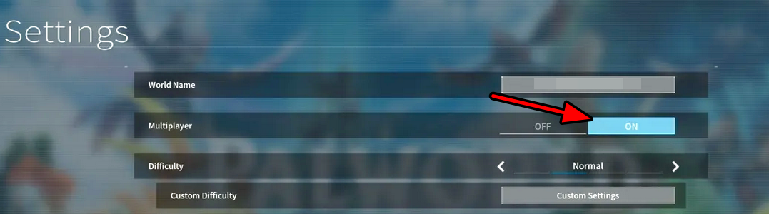 Enable Multiplayer on Palworld
