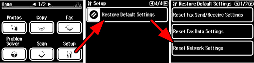 Reset the Network Settings of the Printer
