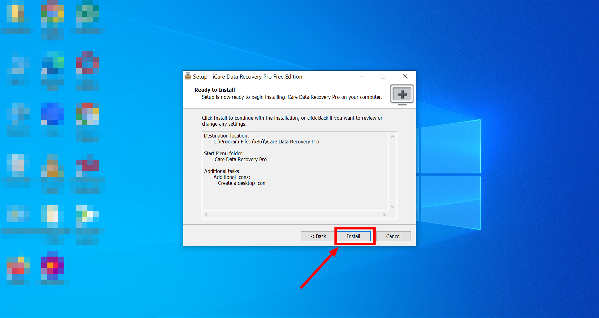 Install the iCare Recovery tool
