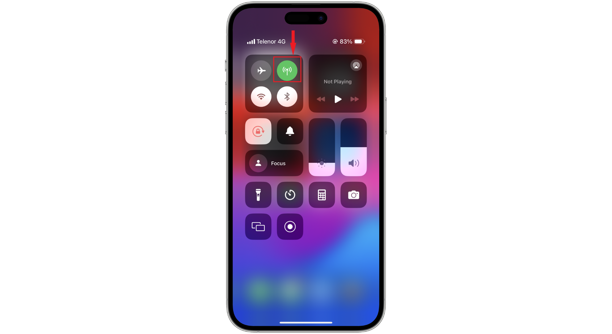 Tap on the AirPlane mode to turn it off