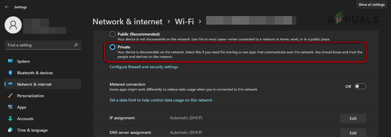 Change the Network Type to Private on a Windows PC