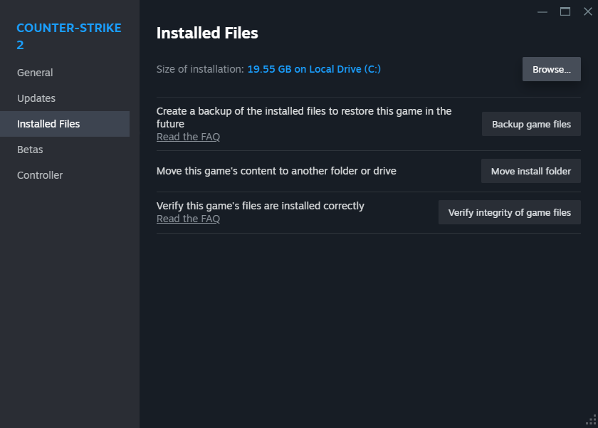 Opening the CS2 Install Folder
