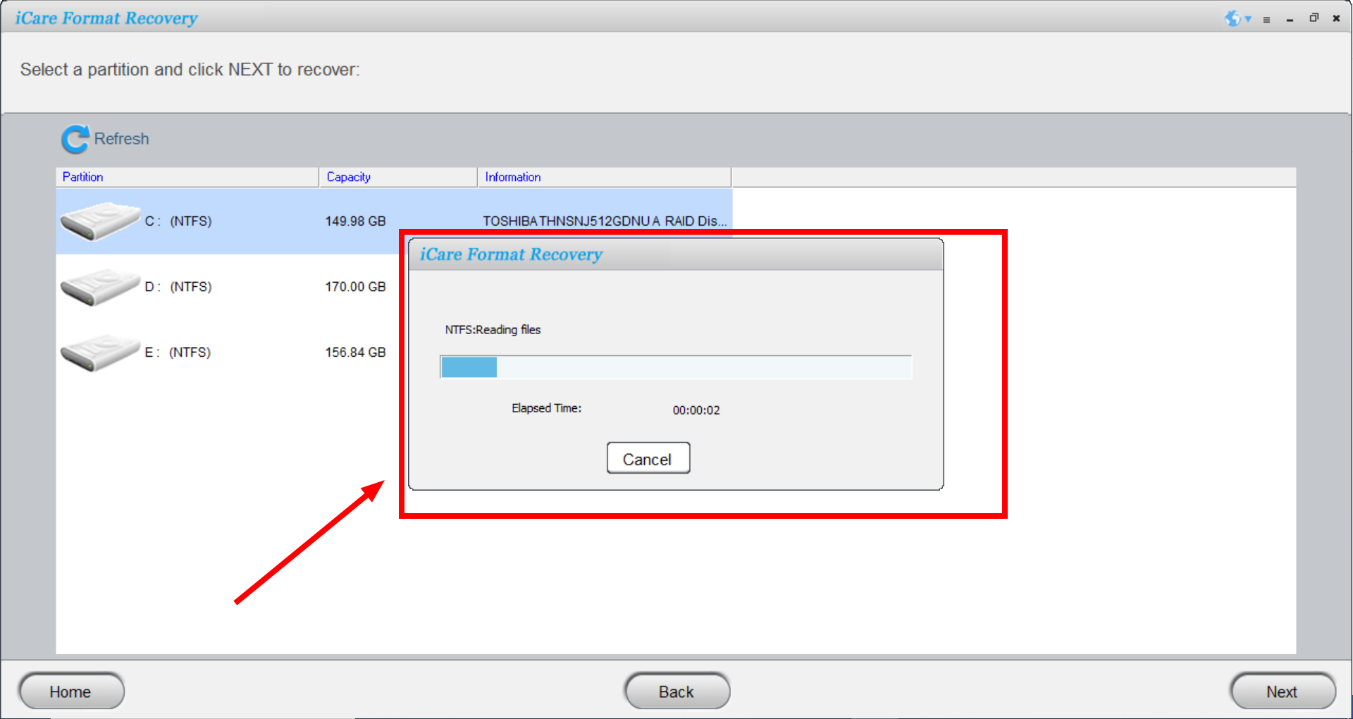 Let the scan complete