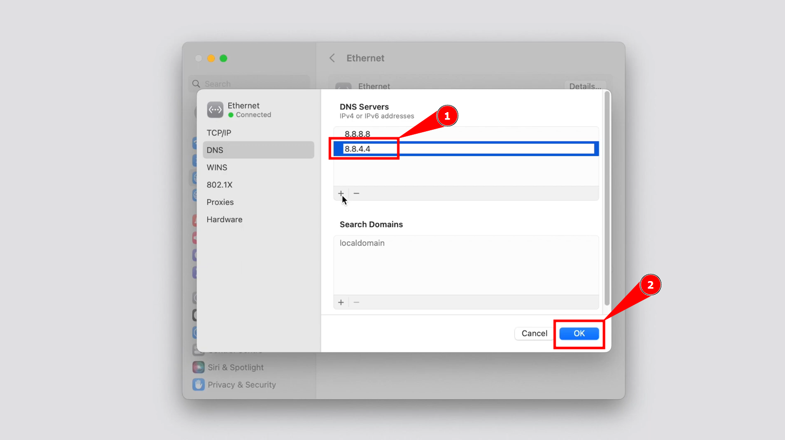 Add 2nd DNS details and Click OK
