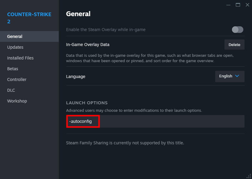 Resetting CS2 Settings