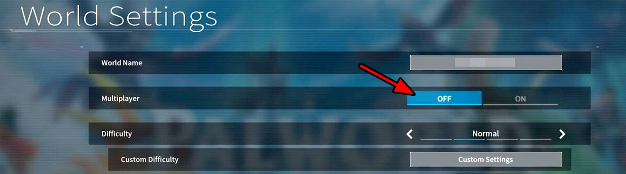 Disable Multiplayer in Palworld