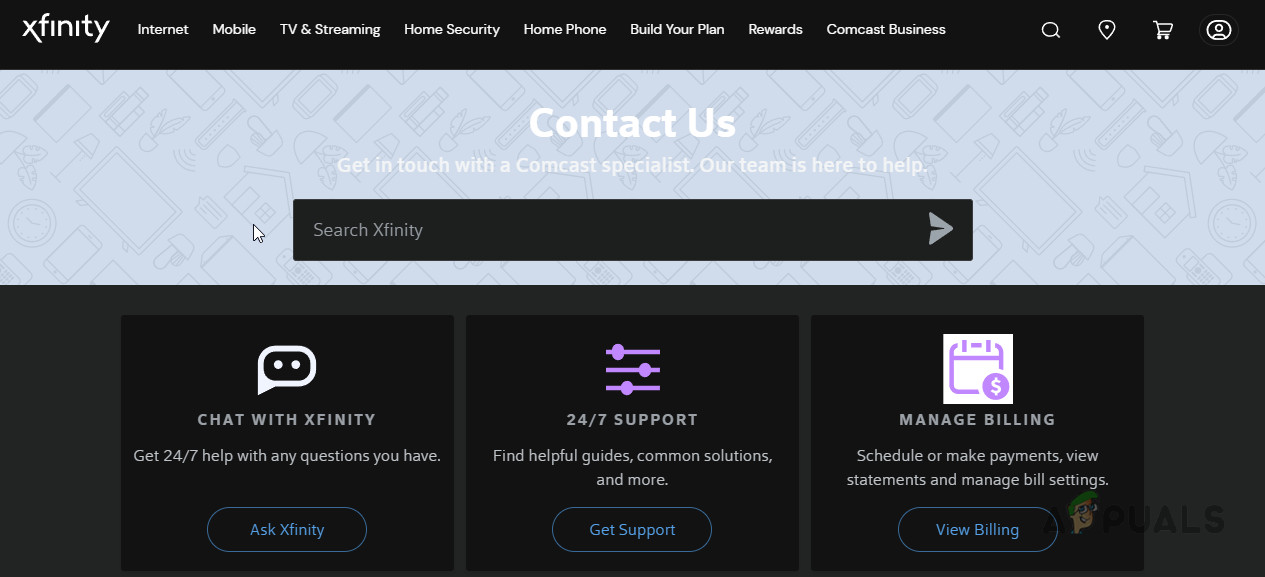 Contact Xfinity Support