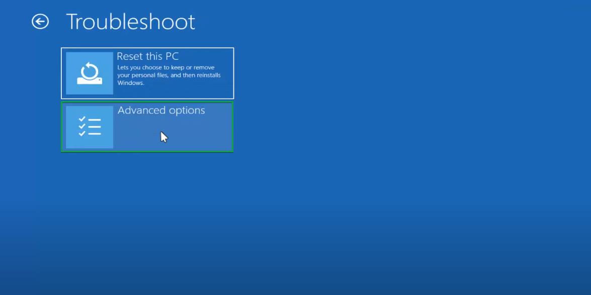 Advanced Option in Troubleshoot