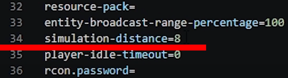 Changing Simulation Distance in Multiplayer Server