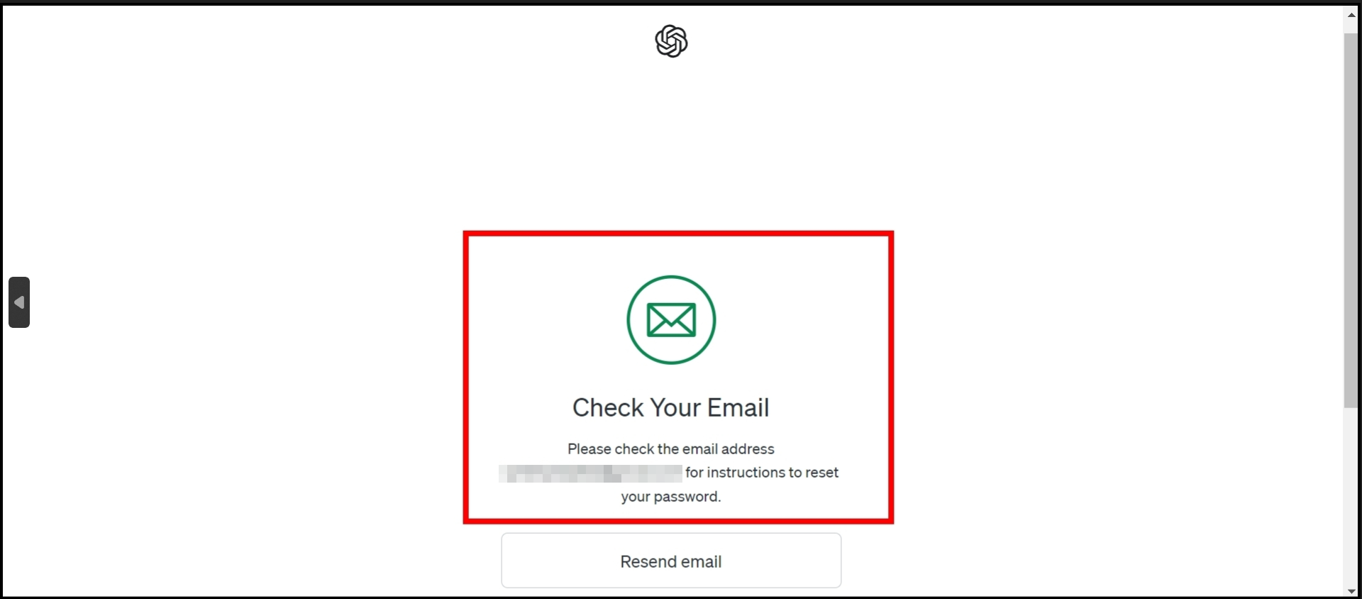 Check your email inbox