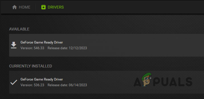 Checking current driver version