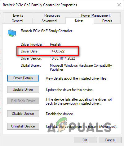Checking the Driver Date