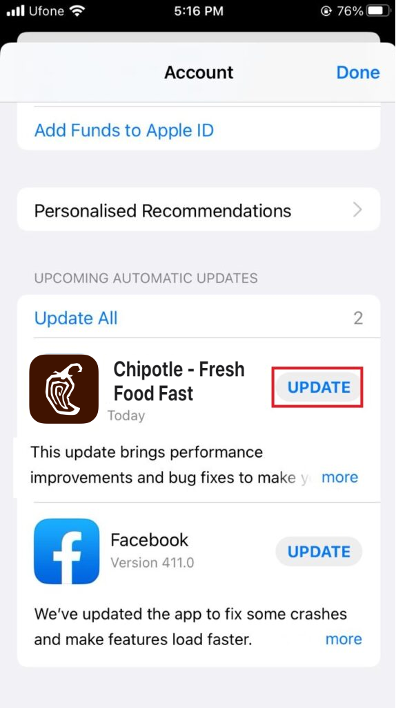 Chipotle App Not Working