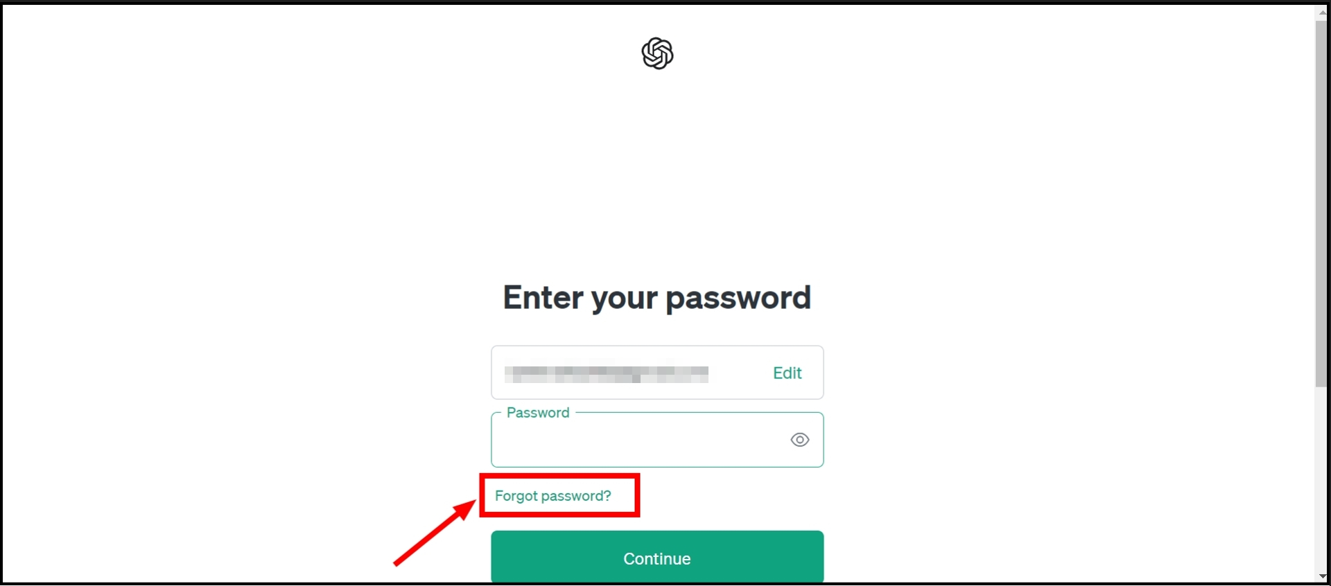Click on Forgot Password