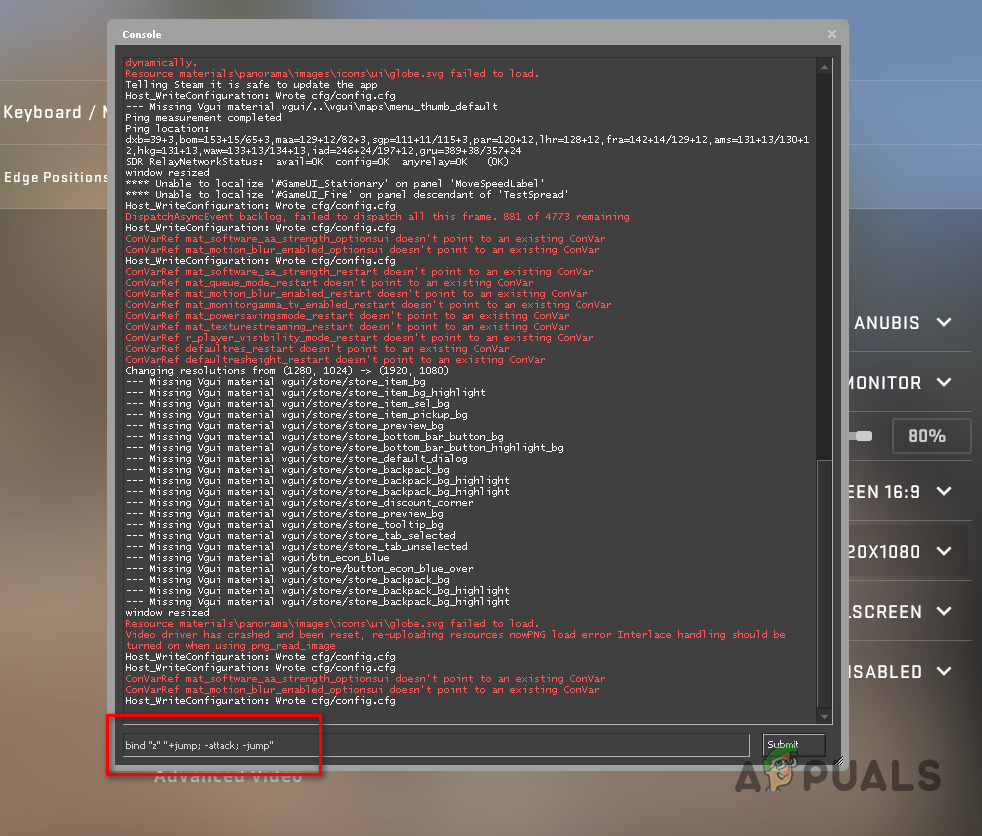 Creating the bind using Developer Console