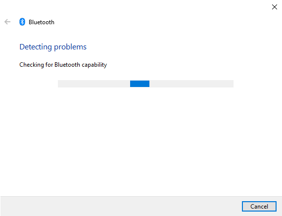 Troubleshooter executing.