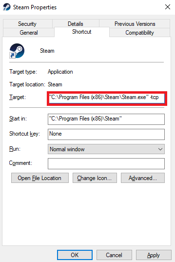Switching from UDP to TCP