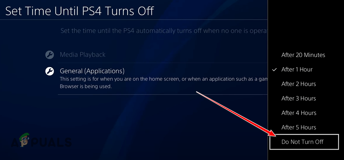 Disabling Power Saving Settings on PS4