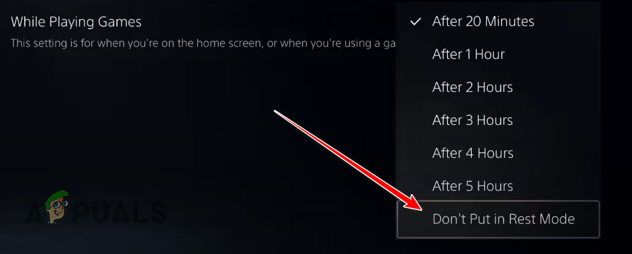 Disabling Power Saving Settings on PS5