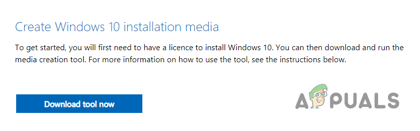 Downloading the Media Creation Tool