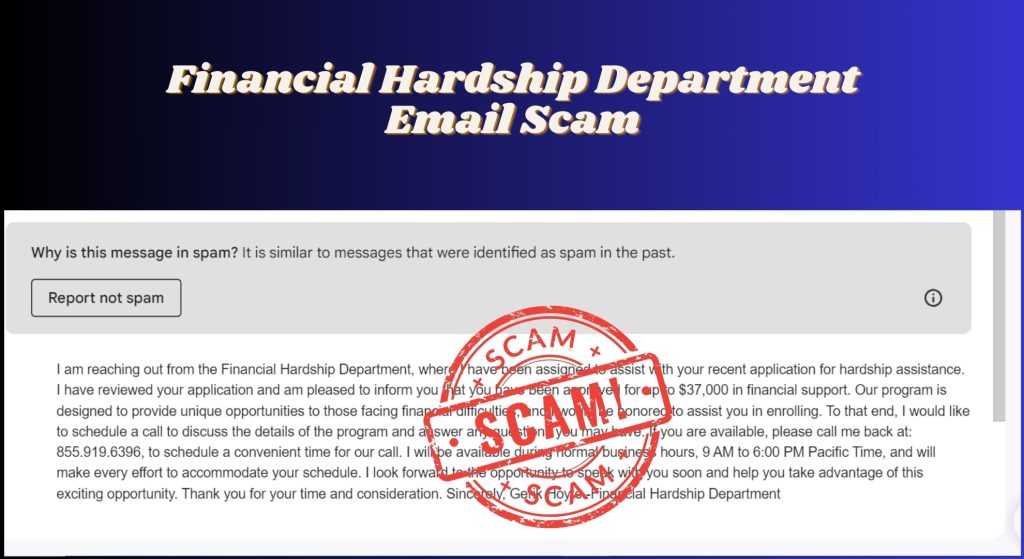 Hardship relief program email