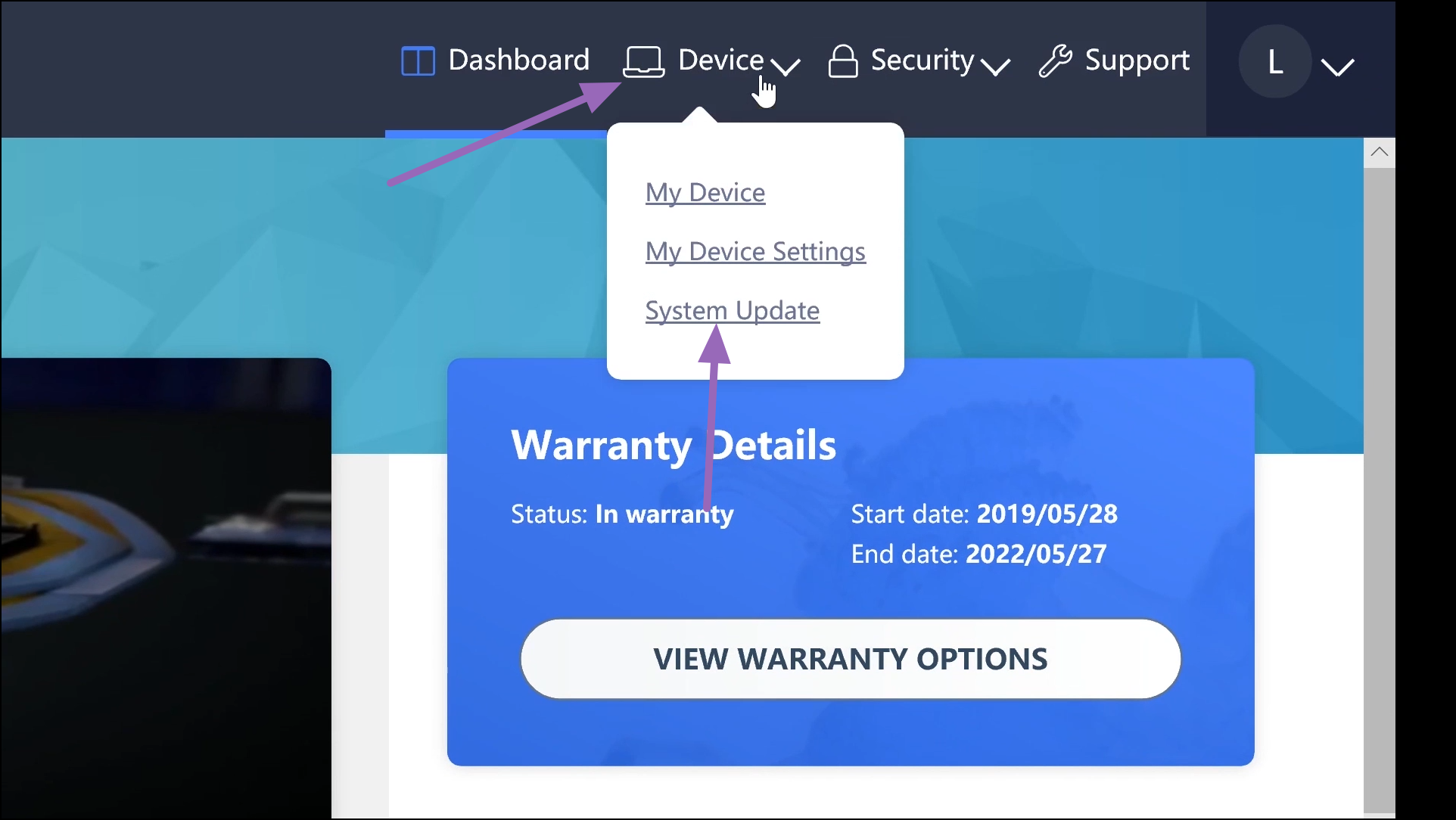 Lenovo Vantage > Device > System Updates