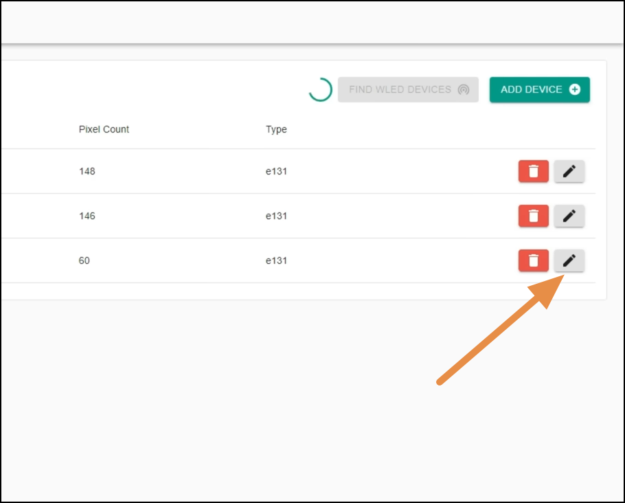 Edit Device Settings LedFX