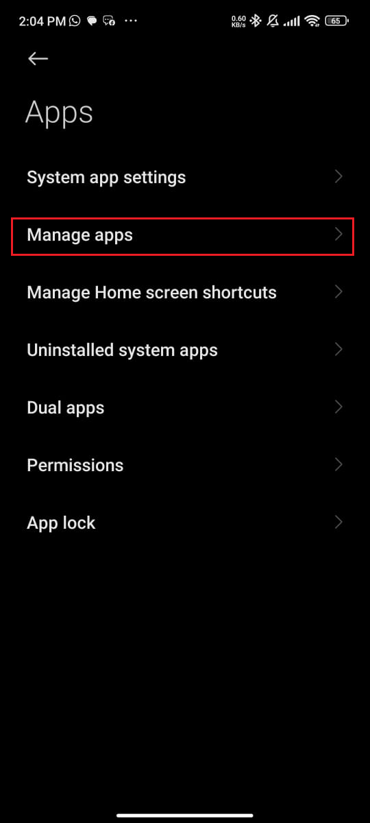 Manage Apps
