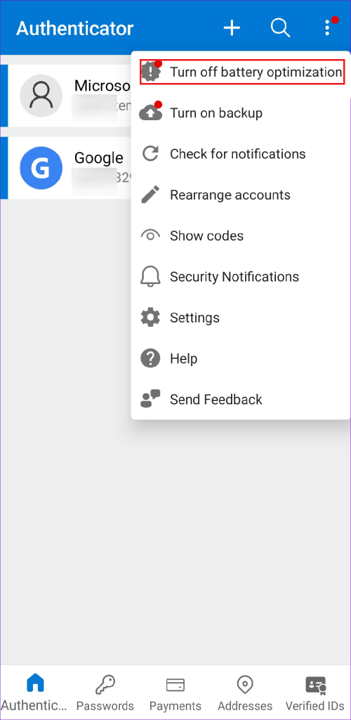 Turn off battery optimization