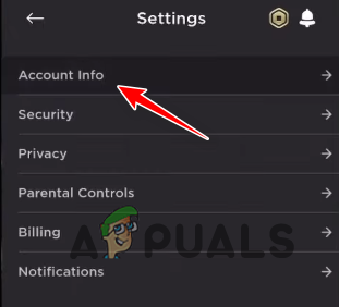 Opening Account Information Menu