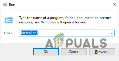Opening Internet Properties using Run Dialog Box