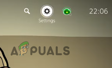 Opening Settings menu on PS5