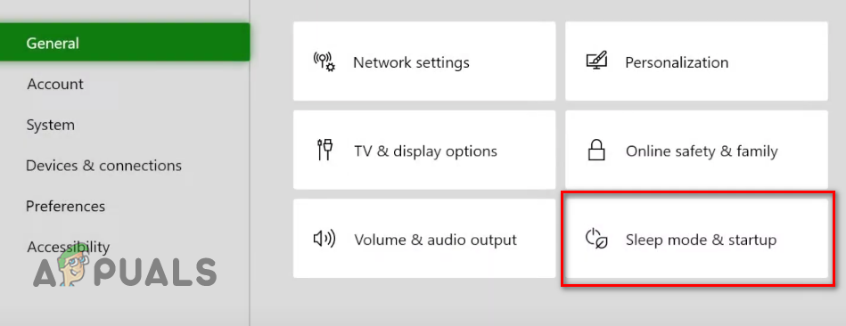Opening Sleep Settings