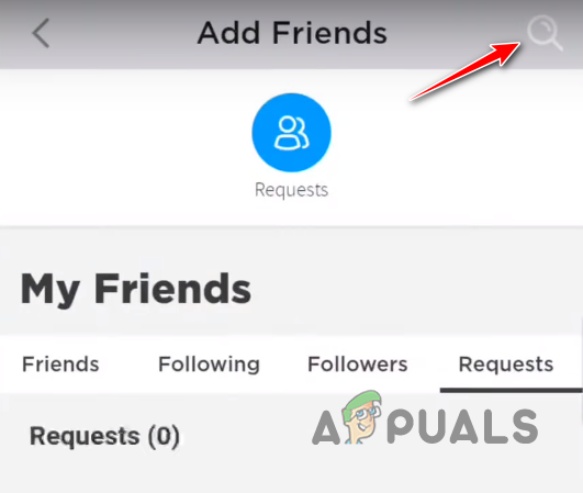 Pressing the Search Icon