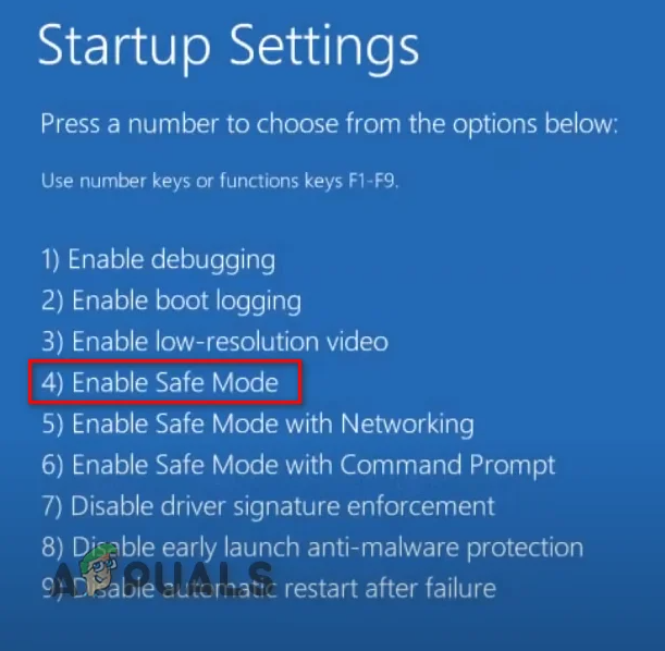 Rebooting into Safe Mode