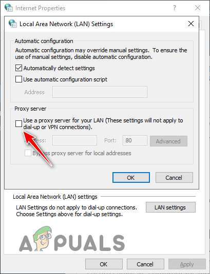 Removing Proxy Server