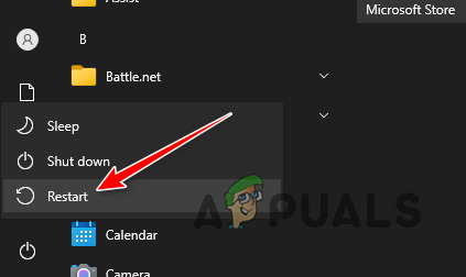 Restarting the computer