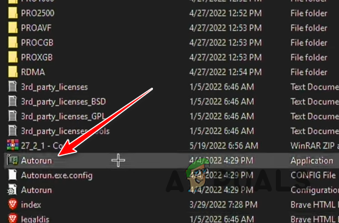 Running the Autorun File