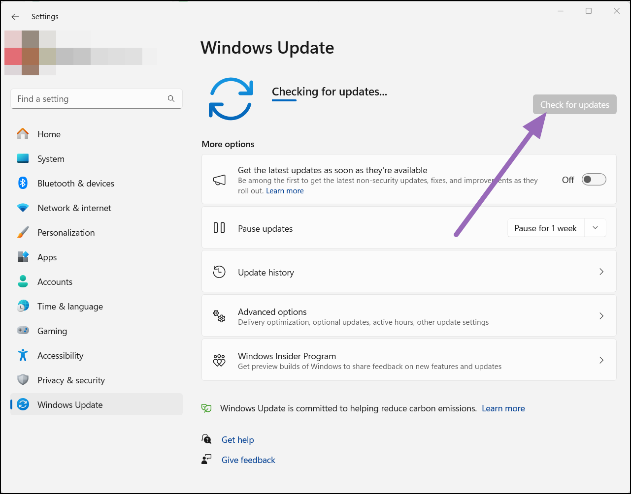 Check for Updates Windows