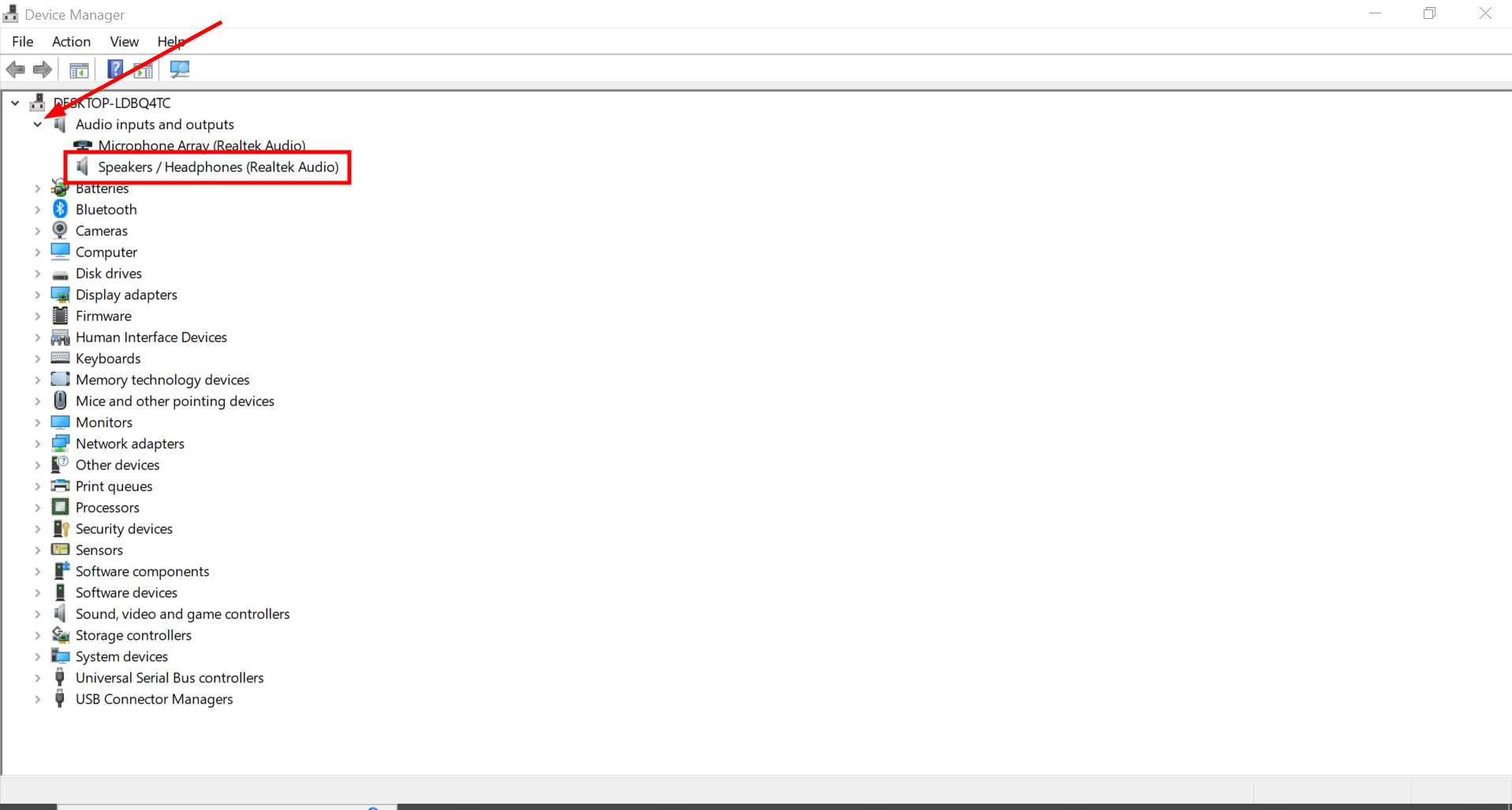 Select your audio driver.