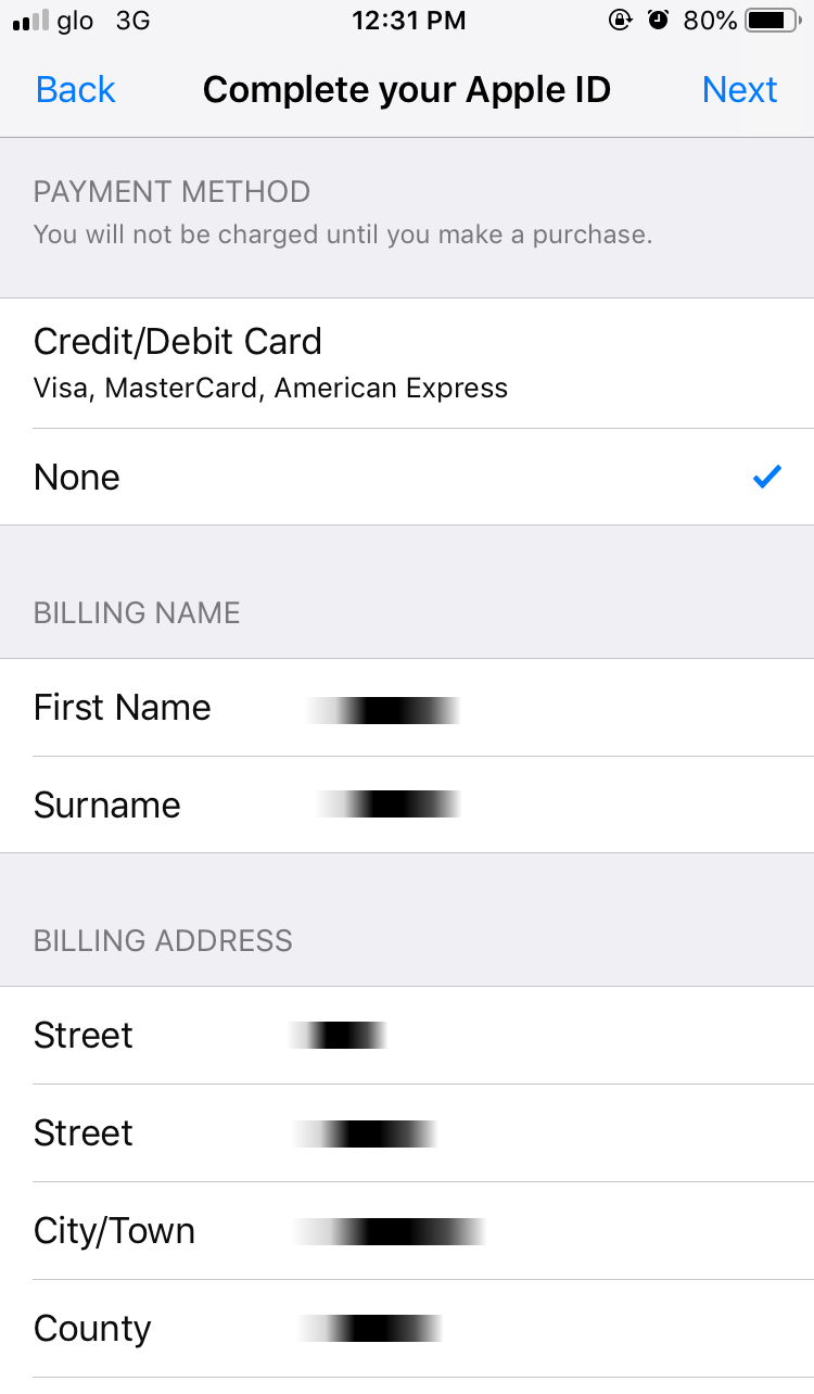 Complete Your Apple ID