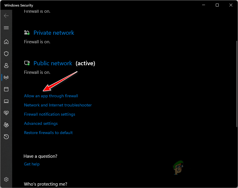 Navigating to Firewall Whitelist