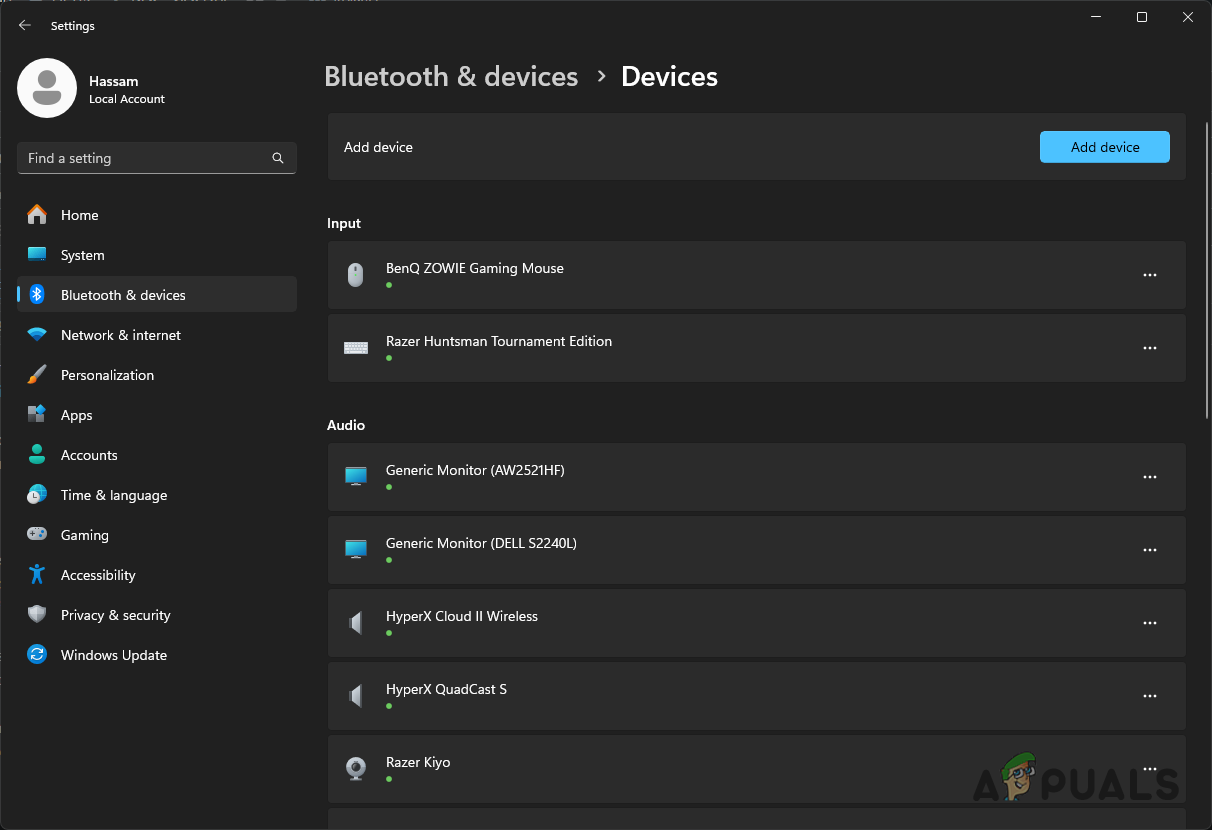 Connected Devices List