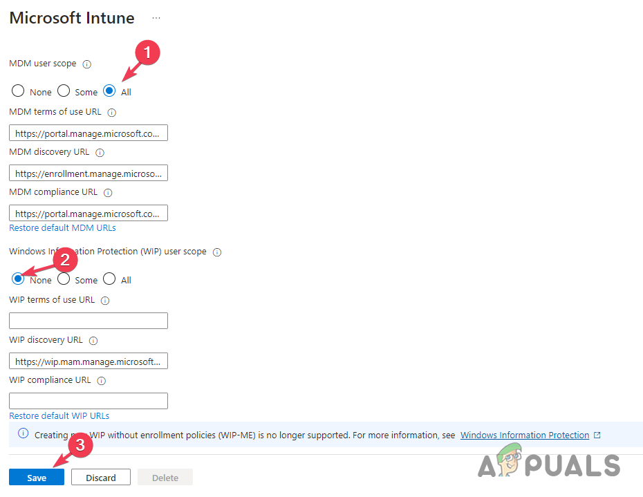 Adjusting Windows Information Protection and MDM User Scopes